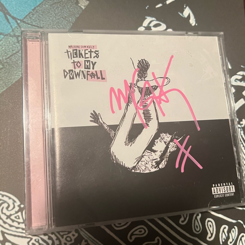 signed MGK tickets to my downfall cd